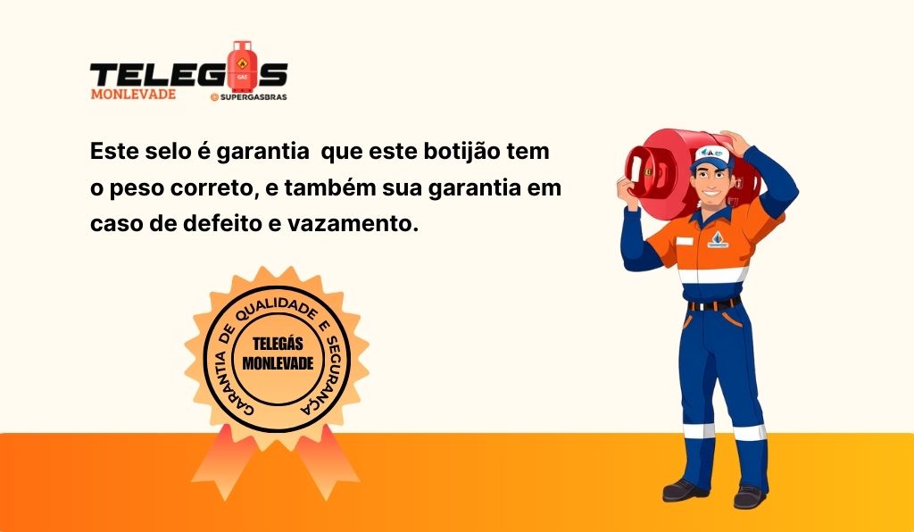 Selo de garantia dourado Telegas Monlevade Selo de garantia dourado Telegas Monlevade