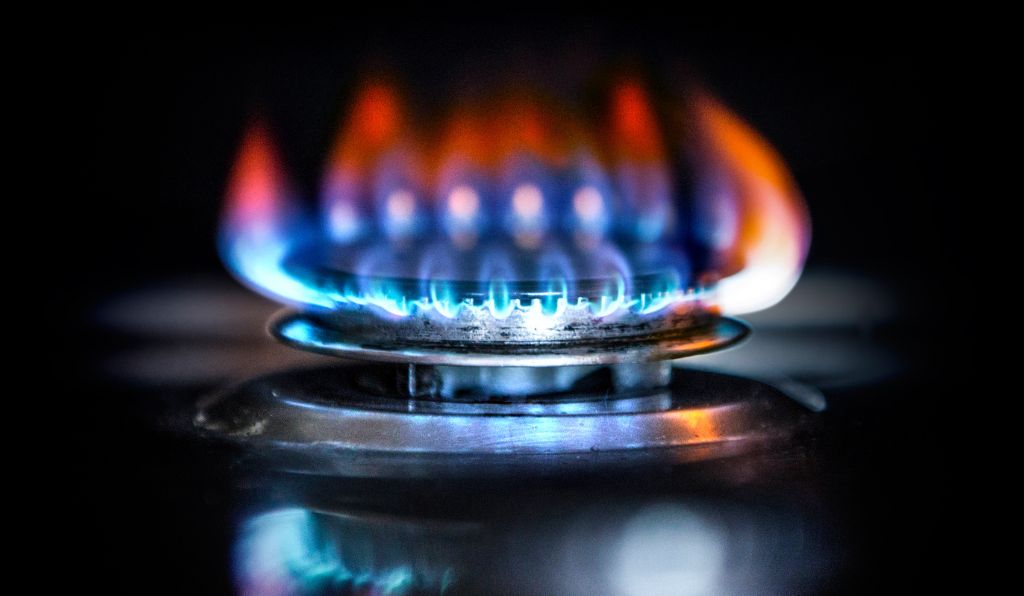 cor da chama do fogão