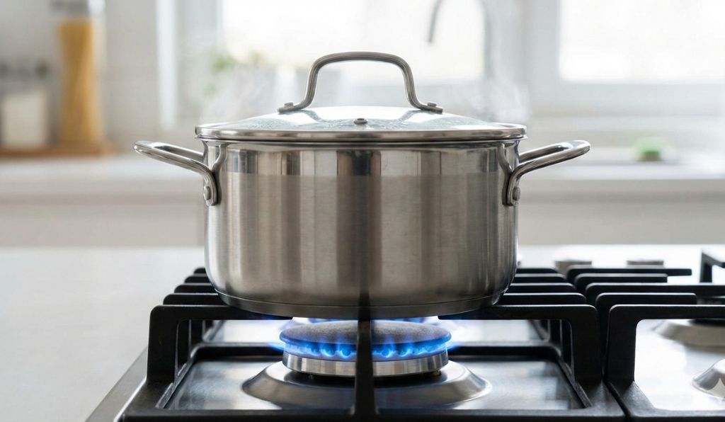 Mantenha as panelas tampadas para economizar gás de cozinha Mantenha as panelas tampadas